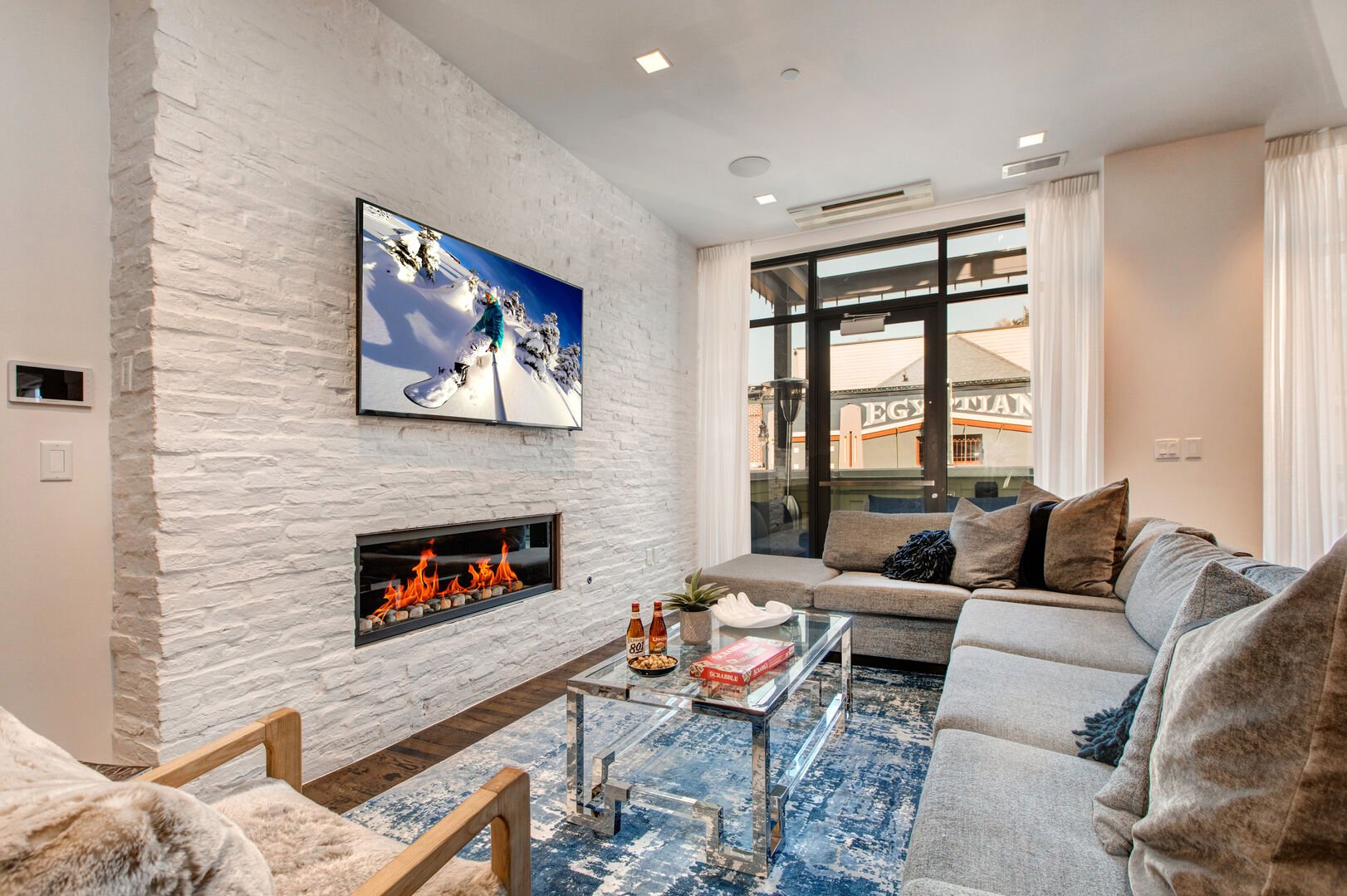 The living room in one of our Park City condominium rentals